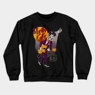 radio punk music cats art Crewneck Sweatshirt